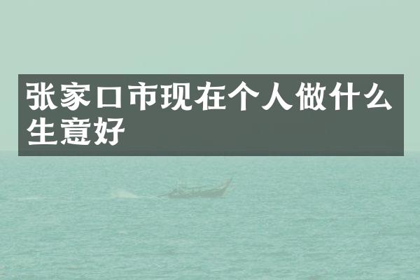 张家口市现在个人做什么生意好