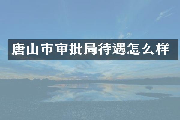 唐山市审批局待遇怎么样
