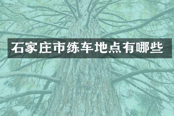 石家庄市练车地点有哪些