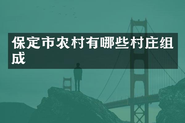 保定市农村有哪些村庄组成
