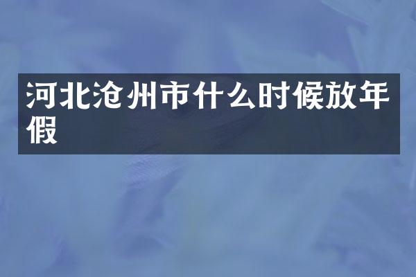 河北沧州市什么时候放年假