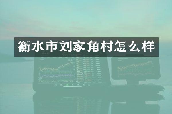 衡水市刘家角村怎么样