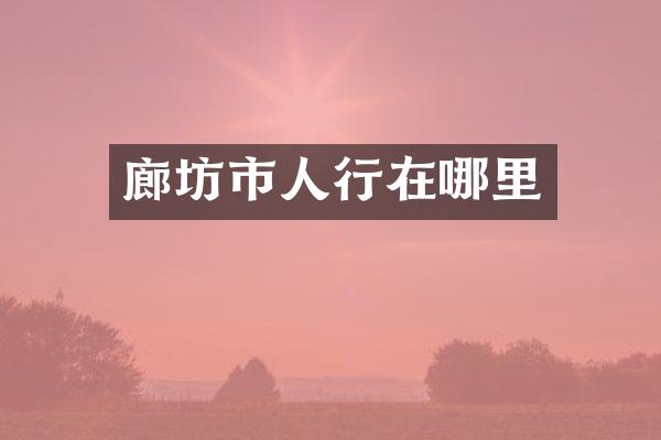 廊坊市人行在哪里