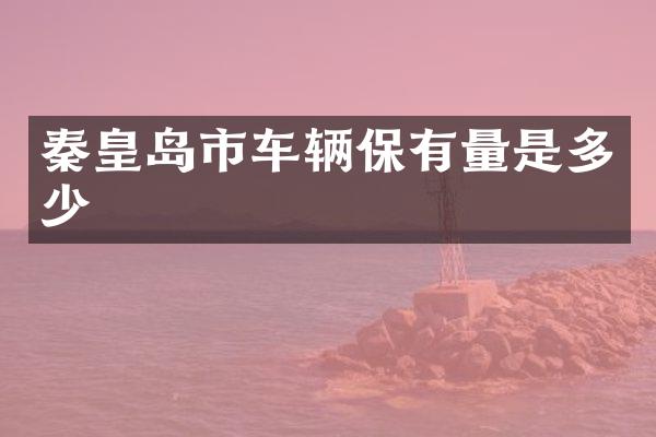 秦皇岛市车辆保有量是多少