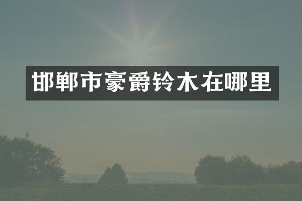 邯郸市豪爵铃木在哪里