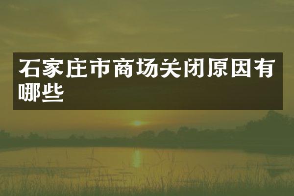 石家庄市商场关闭原因有哪些