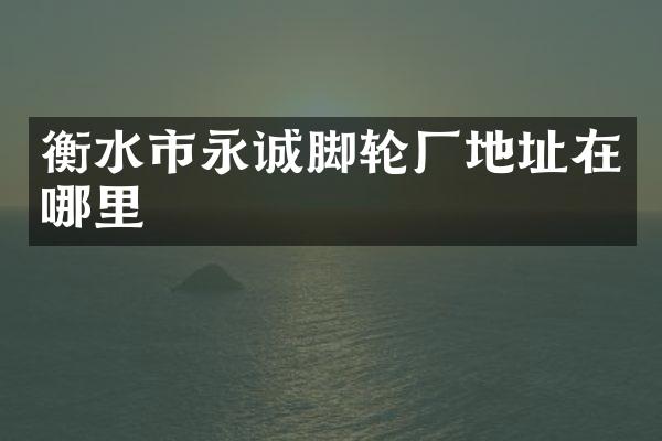 衡水市永诚脚轮厂地址在哪里