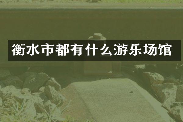 衡水市都有什么游乐场馆
