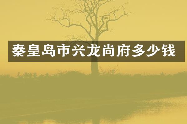 秦皇岛市兴龙尚府多少钱