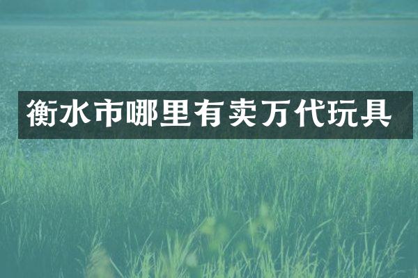 衡水市哪里有卖万代玩具