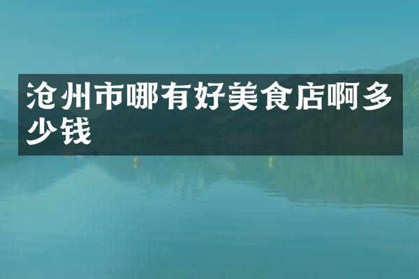 沧州市哪有好美食店啊多少钱