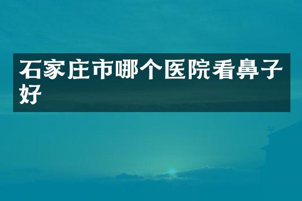 石家庄市哪个医院看鼻子好