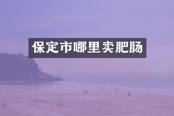 保定市哪里卖肥肠