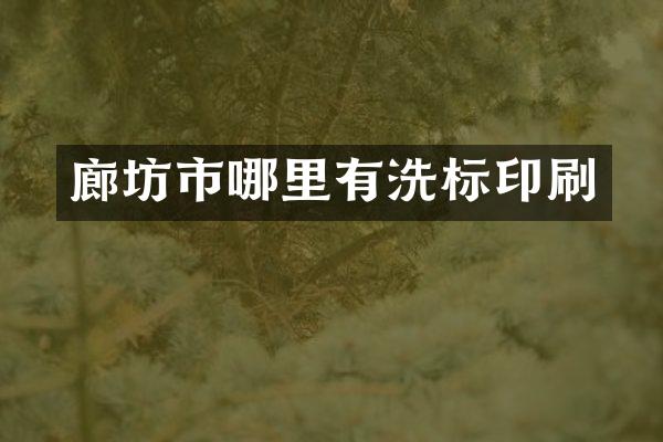 廊坊市哪里有洗标印刷
