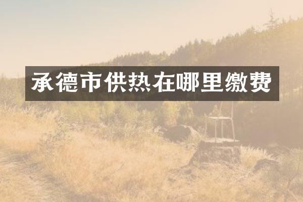 承德市供热在哪里缴费