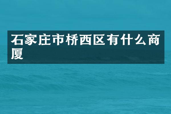 石家庄市桥西区有什么商厦