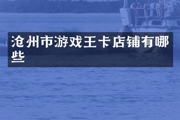 沧州市游戏王卡店铺有哪些