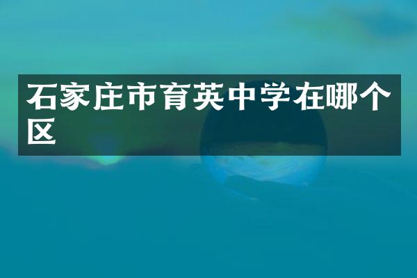石家庄市育英中学在哪个区