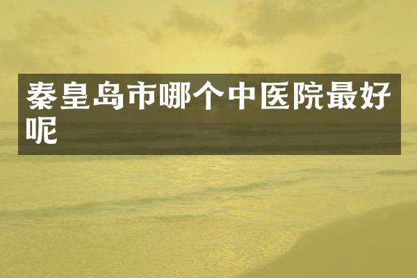 秦皇岛市哪个中医院最好呢