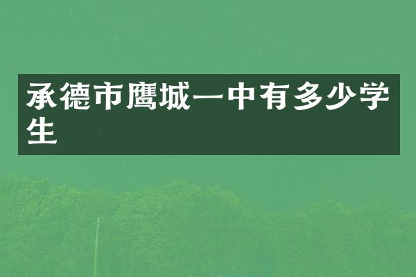 承德市鹰城一中有多少学生