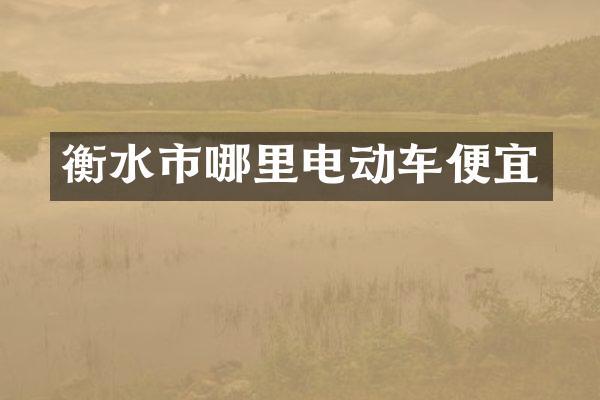 衡水市哪里电动车便宜