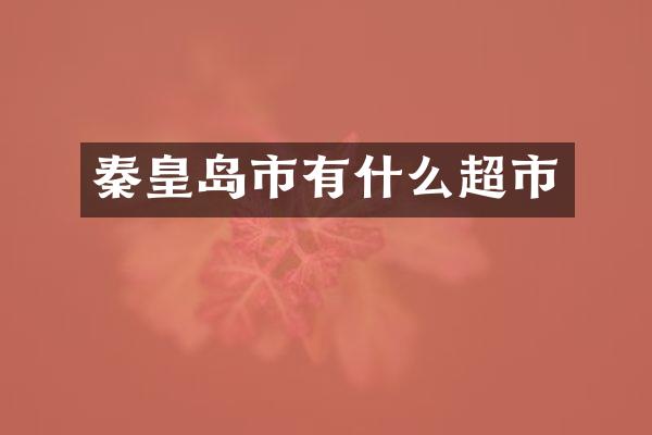 秦皇岛市有什么超市