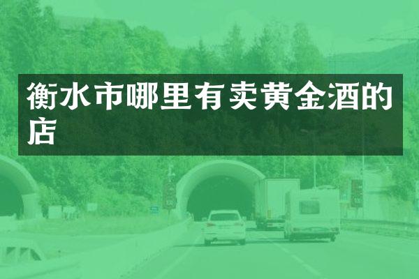 衡水市哪里有卖黄金酒的店