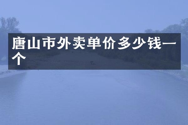唐山市外卖单价多少钱一个