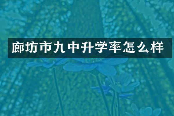 廊坊市九中升学率怎么样