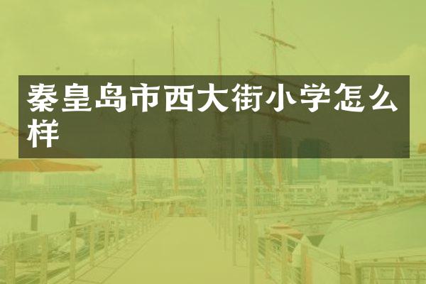 秦皇岛市西大街小学怎么样