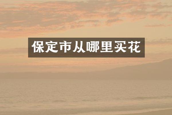 保定市从哪里买花