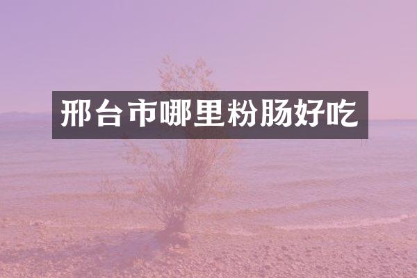 邢台市哪里粉肠好吃