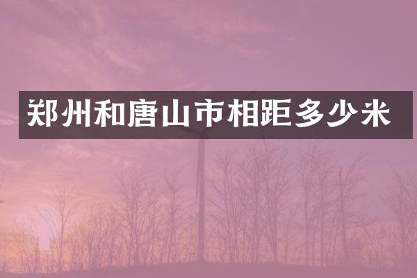 郑州和唐山市相距多少米