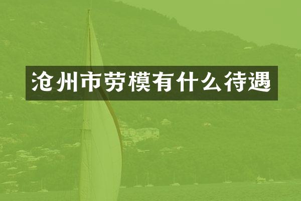 沧州市劳模有什么待遇