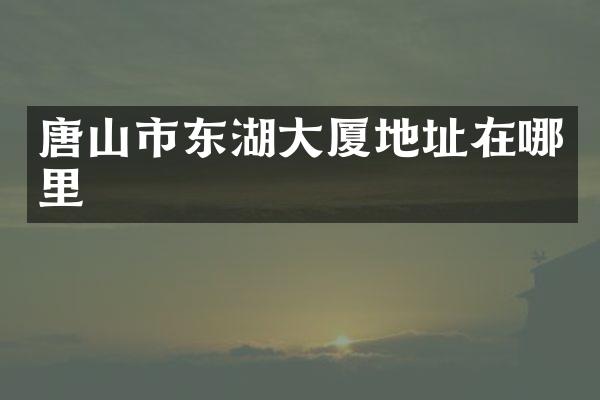 唐山市东湖大厦地址在哪里