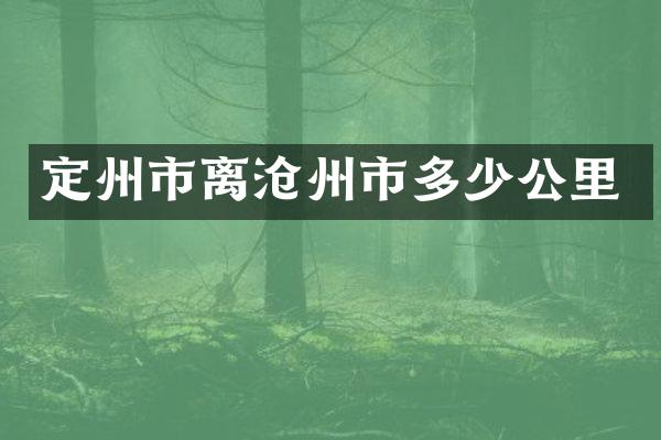 定州市离沧州市多少公里