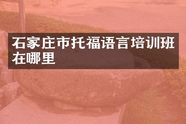 石家庄市托福语言培训班在哪里