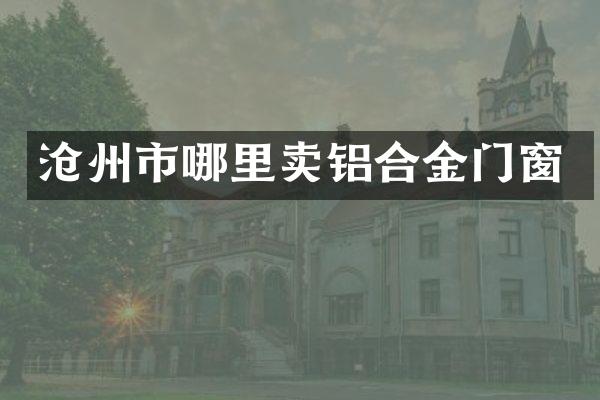 沧州市哪里卖铝合金门窗