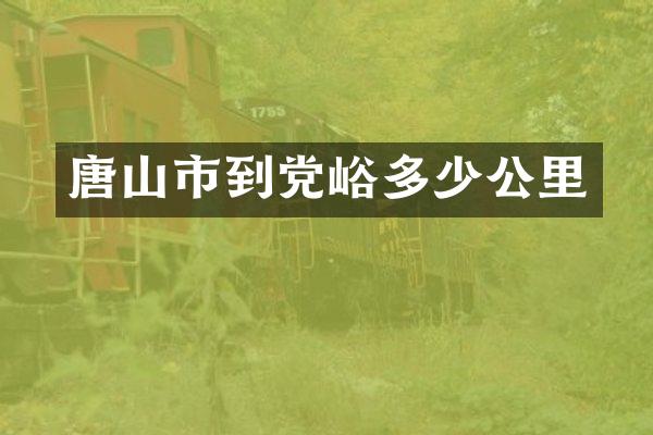 唐山市到党峪多少公里