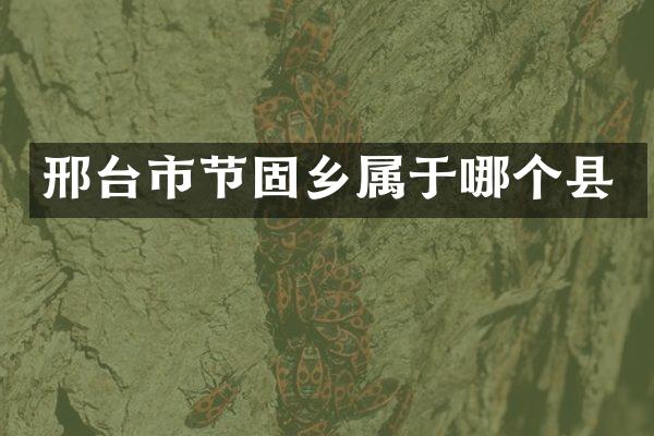 邢台市节固乡属于哪个县