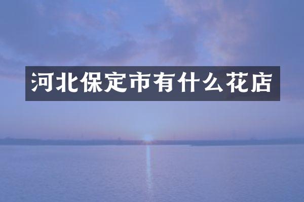 河北保定市有什么花店