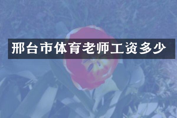 邢台市体育老师工资多少