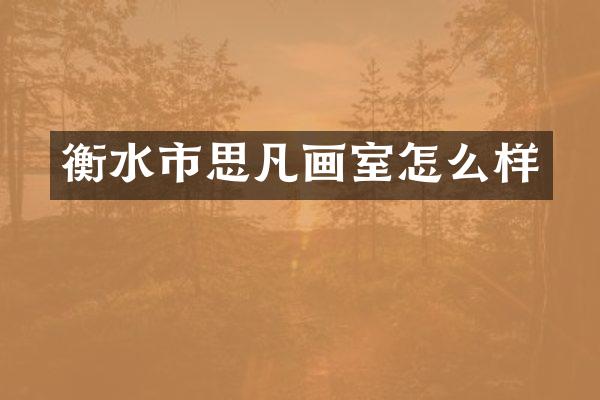 衡水市思凡画室怎么样
