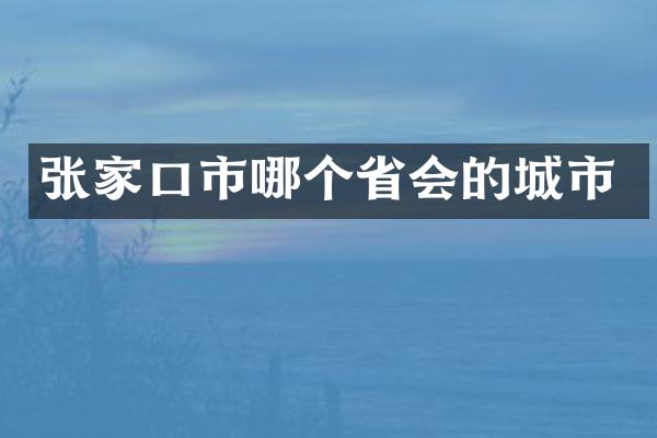 张家口市哪个省会的城市