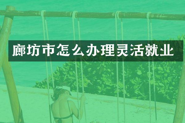 廊坊市怎么办理灵活就业