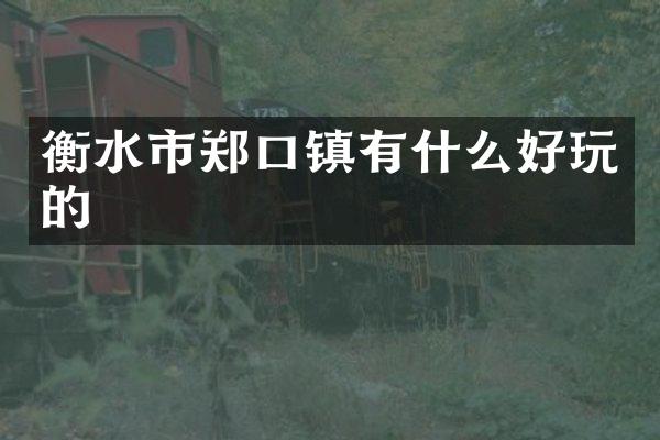 衡水市郑口镇有什么好玩的