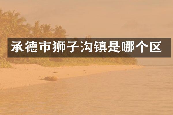 承德市狮子沟镇是哪个区
