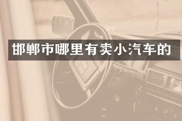 邯郸市哪里有卖小汽车的