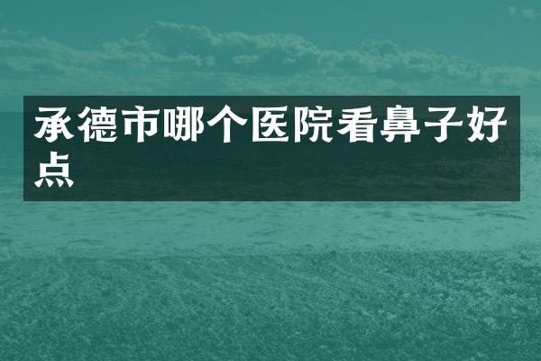 承德市哪个医院看鼻子好点