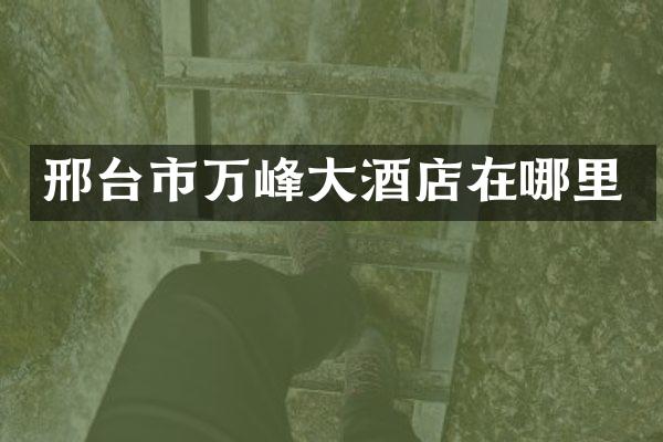 邢台市万峰大酒店在哪里